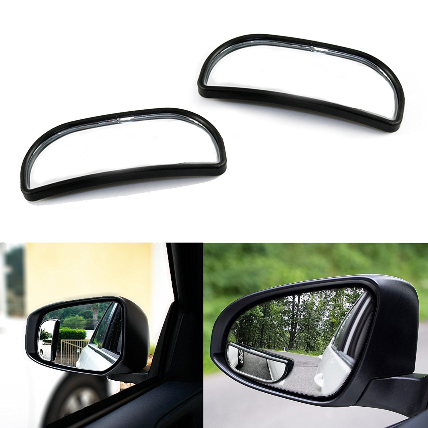 Blind Spot Mirror 2 Pcs Square Stick On Rear View Convex Side Wide Angle with DUAL Adjustable Mirrors For Car Truck SUVs Motorcycle 