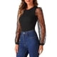 thumbnail image 4 of DARING DIVA Body de Manga Larga para Ropa de Club de Mujeres, Mono con Mangas de Malla, Body XS Negro, 4 of 6