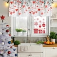 thumbnail image 5 of Valentines Curtain Valances for Windows, Kitchen Valance Window Treatments Panel 2 Pack, Watercolor Love Heart Botanical Rod Pocket Short Curtains for Bathroom Bedroom 42 x 18 Inch, 5 of 8