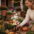 thumbnail image 5 of DefiDgd Halloween Ghost Metal Yard Stake,Vintage Rustic Style Outdoor Ghost Decor for Halloween Fall Porch Lawn Flower Bed Garden Holiday Party Home Decoration(D), 5 of 6