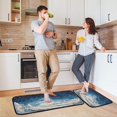 thumbnail image 6 of 2-Piece Kitchen Rugs Set Non-Slip Mats Carpet Floor for Kitchen, Bathroom (19.7"x27.6" & 19.7"x47.2") Winter Fairyland Scene, 6 of 7