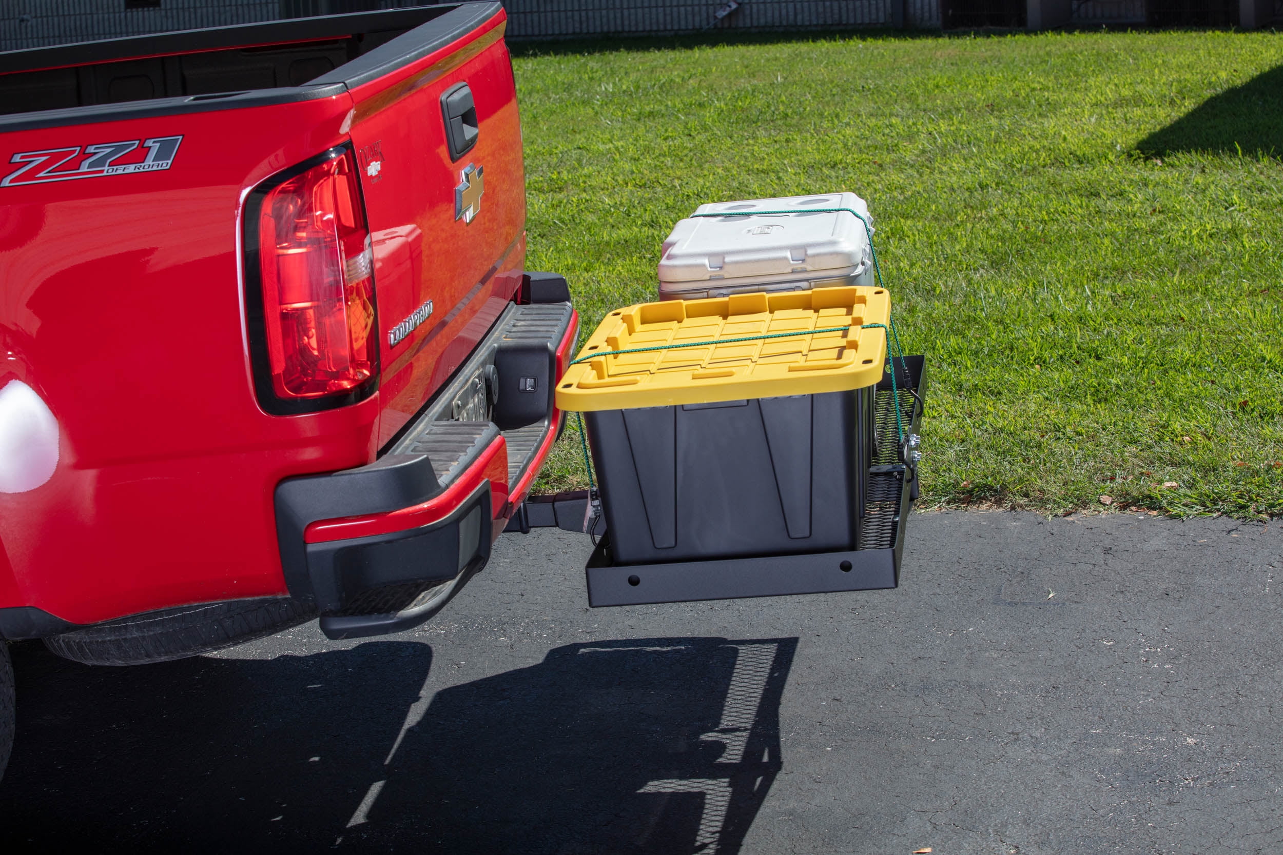 Hyper Tough Hitch Mount Folding Cargo Carrier Black for 1.25 and 2" Receivers,10101168,SUV/Truck/Car