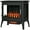 Black#0, variant on Indoor Fireplaces 24" Electric Fireplace Stove, Freestanding Infrared Fire Place Heater with Realistic Logs Flame, Adjustable Temperature, Overheat Protection, 1000W/1500W, Black,Gas Indoor Fireplace