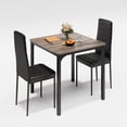 thumbnail image 7 of Aiho Small Wooden Dining Table Set for 2, Industrial Sturdy Dinette, Space-Saving Kitchen Table Set for Apartment, Living Room - Grey, 7 of 7