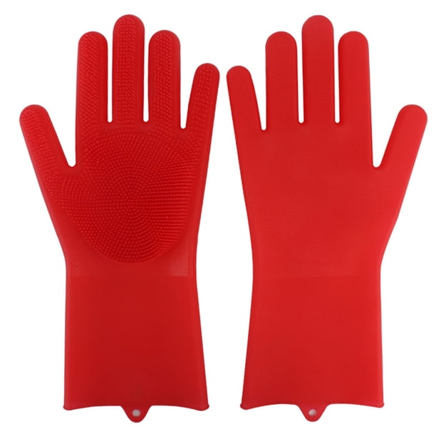 Guantes para lavar platos, Guantes de silicona para limpieza, manoplas, fregadora, cocina, baño 1 par Advancent JJ19845-01