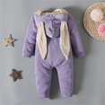 thumbnail image 5 of MZXELPRJD Baby Bunny Costume One Piece 3D Rabbit Ear Easter Hoodie Toddler Girls Boys Long Sleeve Winter Hooded Bodysuit Crawling Suit Baby Girl Clothes, 5 of 8