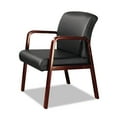 thumbnail image 6 of Alera Reception Lounge Series Guest Chair, Cherry/Black Leather, 6 of 9