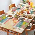 thumbnail image 2 of Pioneer Flower Floral Print Pattern Summer Placemats Table Placemats Set Of 4-Linen Kitchen Washable Placemats Table Mats 12x18 Inch Non-Slip Heat Resistant, 2 of 6