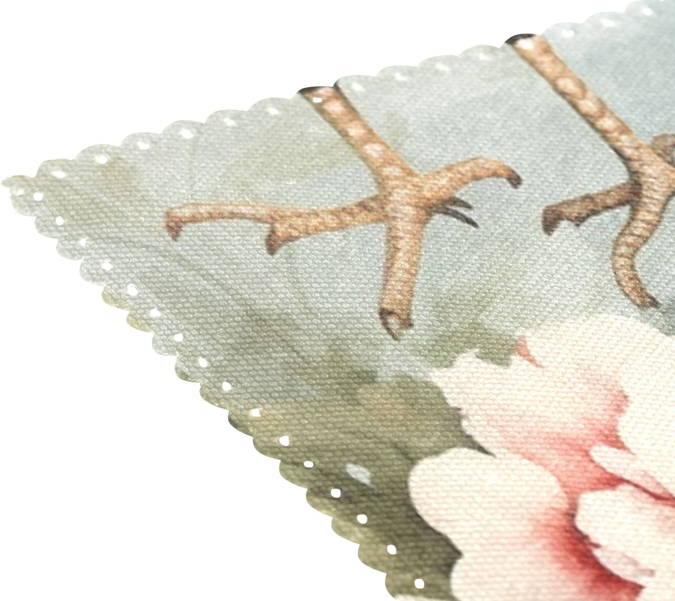 Chickens Flowers Leaves 12×18 inch Placemats Heat Resistant Washable Foldable Rectangular Placemats Set Decoration Indoor Outdoor for Kitchen Dining Table 6PCs