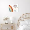 thumbnail image 4 of Inspirational Quotes Rainbow Wall Art Watercolor Rainbow with Motivational Quotes Canvas Wall Art Spiritual Framed Wall Art for Living Room Bedroom Bathroom Home Decor Ready to Hang,10x8 Inches, 4 of 7