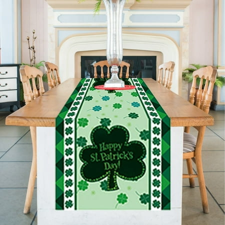 

Clearance! Saint Day Tablecloth Atmosphere Tea Table Tablecloth Border Irish Holiday Dinner Decorative Flag
