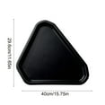 thumbnail image 4 of Rirozkan Triangle Serving Tray, Thick Plastic Food Tray, Frosted Restaurant Tray for Appetizers, Snacks, and Home Kitchen Use, Black, 4 of 6