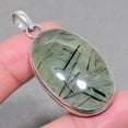 thumbnail image 2 of Prehnite Gemstone Pendant Handmade Ethnic Antique Design Jewelry 2.2" FP 6267, 2 of 2