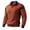 Brown, variant on Men Polo Shirts Fall Winter Casual Textured Corduroy Contrast Color Button Collared Long Sleeve Mens T-Shirts