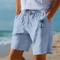 thumbnail image 2 of XINPING Men's Swim Trunks Mid-Thigh Breathable Palm Tree Print Quick Dry Beach Swimming Shorts with Pockets Anti-Chafe Mens Summer Clothes, 2 of 5