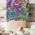 thumbnail image 2 of Idea4wall 3pcs Watercolor Irregular Graffiti Printed Stick Wallpaper Removable Wall Murals Large Wall Stickers for Home Decoration, 72"x72", 2 of 5