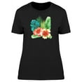 thumbnail image 1 of Watercolor Tropical Leafs Flower Tee Women's -Image by Shutterstock, 1 of 2