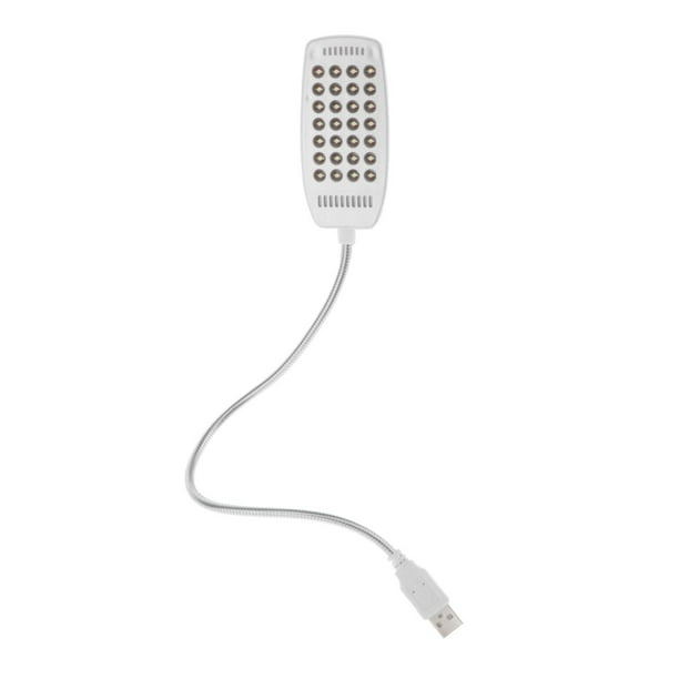 Luz de libro LED de 28 LED, luz de lectura LED portátil con cuello flexible, luz portátil con Longitud del cable USB: 27 cm