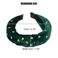 thumbnail image 2 of Unique Bargains 1 Pc Heart Shape Stud Knot Headband Women Hairband 1.18 Inch Wide Green, 2 of 7