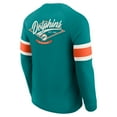 thumbnail image 3 of Men's Darius Rucker Collection by Fanatics Aqua Miami Dolphins Waffle-Knit Raglan Long Sleeve Henley T-Shirt, 3 of 6