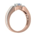thumbnail image 2 of 1/2 Carat 4-Prong Set Diamond Solitaire Men's Wedding Band Ring in 14K Rose Gold (Ring Size 4), 2 of 6