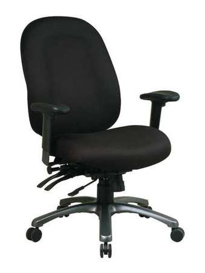 OFFICE STAR 8511231 Fabric Desk Chair, 181/2" to 22", Adjustable Arms