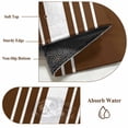 thumbnail image 6 of 2x3 Ft Entryway Area Rug, Brown White Stripe Kitchen Rug Runner Washable Floor Mat, Modern Rustic Vertical Striped Non Slip Indoor Door Mat Throw Carpet for Bathroom Living Room Bedroom, 6 of 8
