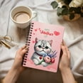 thumbnail image 3 of Happy Valentine's Day Exotic Shorthair holding flowers Spiral Bound Journal Cat Lover Kitten Owner Gifts 5x7in Spiral Notebook - 3005, 3 of 5