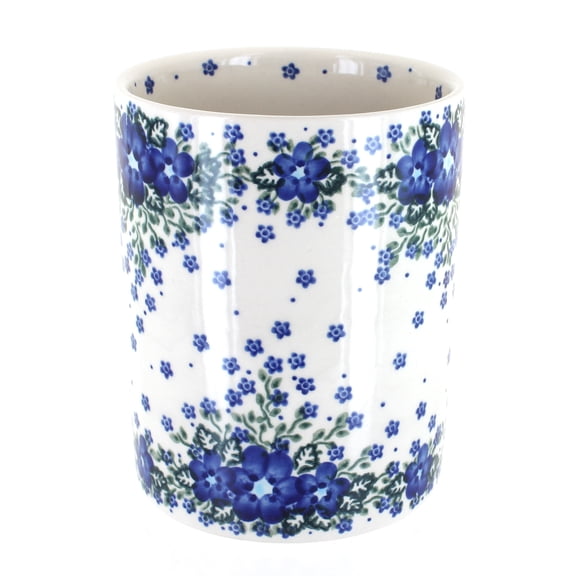 Blue Rose Polish Pottery Melanie Utensil Jar