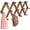 Dark Brown, variant on Accordian Wall Hanger, Expandable Coat Rack Wall Mounted, Accordion Style Wood Hat Rack with 13 Peg Hooks for Hanging Coats, Hats, Mugs, Bags, Purses, Necklaces, Rustic White