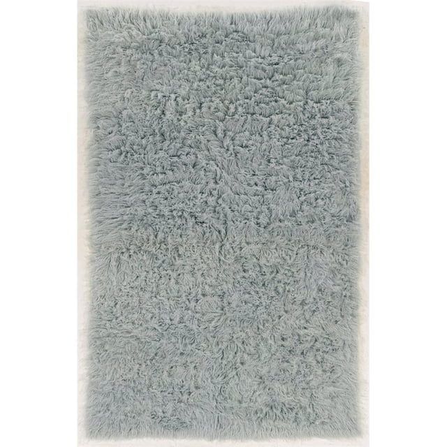 Riverbay Furniture 3'6" x 5'6" Flokati Rug in Light Gray