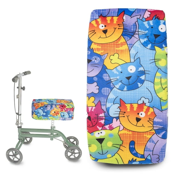 Top Glides Special Edition Memory Foam Universal Knee Walker Pad Cover (Cats)