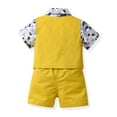 thumbnail image 6 of Fesfesfes Boy Outfits Boys Short Sleeve Printing&Strap Shorts&Vest Three-piece Set,Photography Performance Set 3-4 Years, 6 of 9