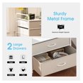 Mini Fridge Stand with Storage, 2 Drawer Fridge Organizer with Metal