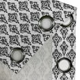 thumbnail image 5 of Ambesonne Damask Grommet Curtain, Black and White Baroque, 50" x 63", Black White, 5 of 6