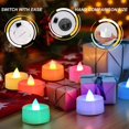 thumbnail image 2 of Beichi Luces De Té Led Que Cambian De Color A Granel 24 Piezas Velas Candelitas Sin Llama Con Luces Coloridas Velas Falsas De Colores Que Funcionan Con Pilas Sin Luz Parpadeante [Base Blanca], 2 of 5