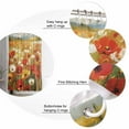 thumbnail image 3 of Floral Shower Curtain, 48" x 72", Red White Poppy Sea Of Flowers Sky Lawn Oil Painting Waterproof Bathroom Curtain Washable Shower Curtain Set with 12 Hooks, 3 of 6
