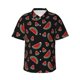 thumbnail image 1 of Balery Watermelon Camisas hawaianas de manga corta para hombre, camisas playeras de corte holgado, camisas de vacaciones con botones,X-Large, 1 of 7