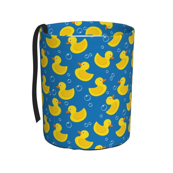Honeii Rubber Duck Print Waterproof Car Trash Can,Waterproof Portable Collapsible Trash Can,Garbage Container fits Most Cars,SUVs,and Trucks