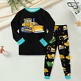 thumbnail image 2 of Hessimy Toddler Boys Girls Spring Summer 2Pcs Long Sleeve Sweatshirt Tops Pants Warm Sweatsuit, Warm Sweat Style,18M-6T(Black,8-9 Years), 2 of 6