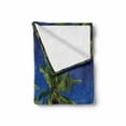 thumbnail image 2 of Landscape Soft Flannel Fleece Throw Blanket, Tropic Botanic Sandy Beach Island with Coconut Palm Trees Seaside Print, Cozy Plush for Indoor and Outdoor Use, 70" x 90", Aqua Blue Green, by Ambesonne, 2 of 6
