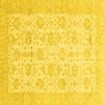 thumbnail image 1 of Ahgly Company Machine Washable Indoor Square Abstract Yellow Modern Area Rugs, 7' Square, 1 of 4