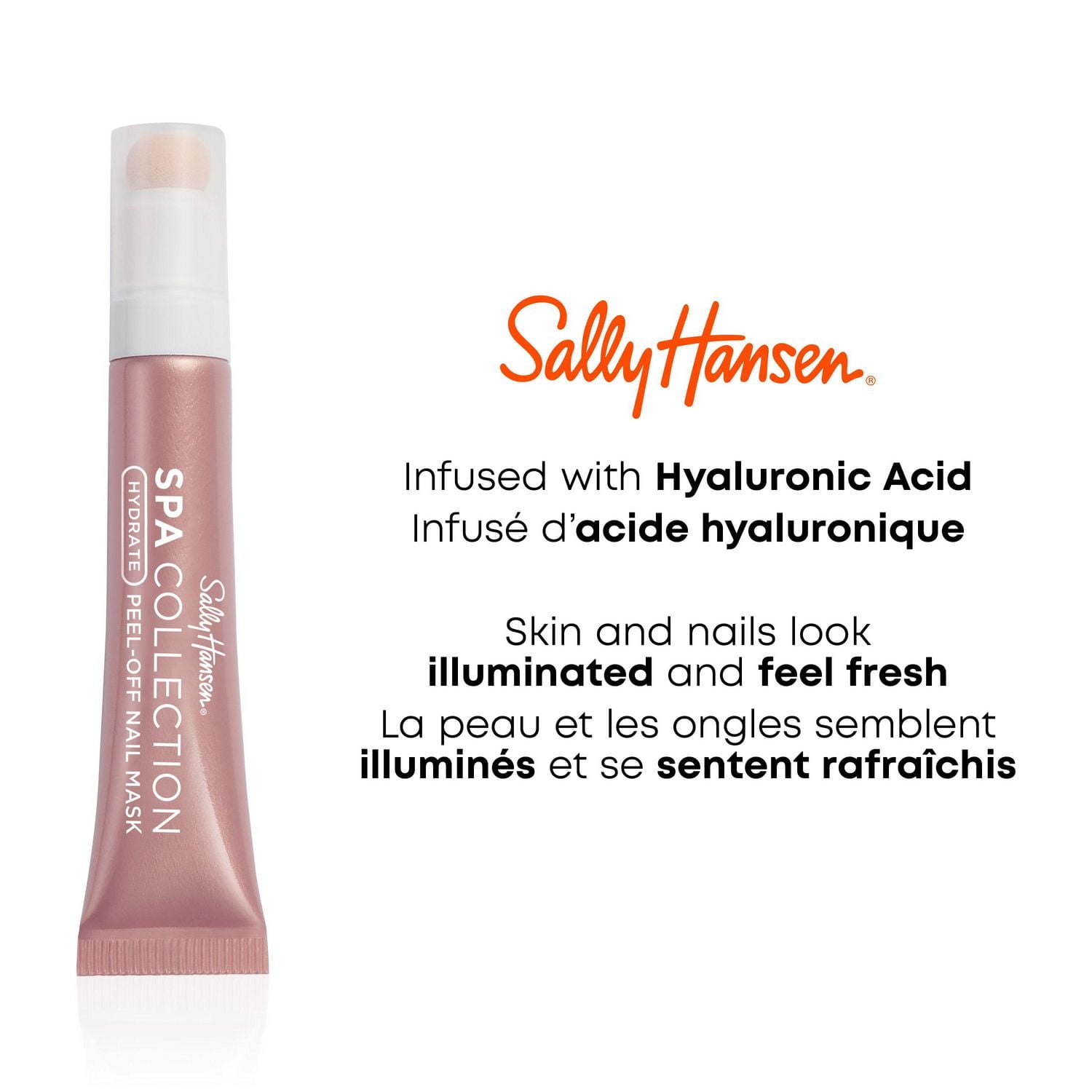 Sally Hansen Masque hydratant pour ongles, enrichi en acide hyaluronique, aide à soigner les cuticules craquelées en adoucissant & en lissant la peau