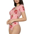 thumbnail image 2 of Fotbe Strawberries Women's Crew Neck Short Sleeves Bodysuit Tops Round Neck Slim Sleeveless Soft Comfortable Basic-Small, 2 of 9