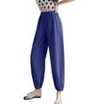 thumbnail image 2 of SIYUDAN Womens Pants Women'S Casual Pants Blue Adult Work Pants Women Comfy Work Pants Women Wide Leg Pants With Pockets Summer Clothes For Women, 2 of 5