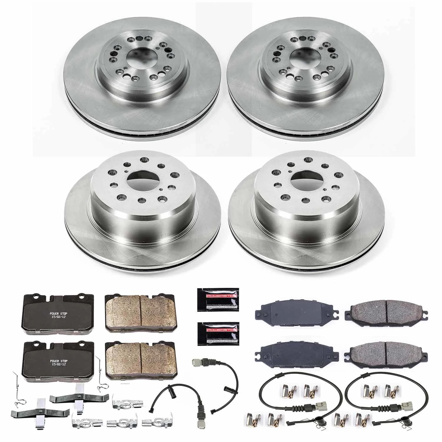 PowerStop Front and Rear Stock Replacement Brake Pad and Rotor Kit Fits: LEXUS Select Models KOE4337