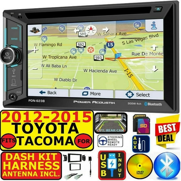 FITS/FOR 2012-15 TACOMA GPS NAVIGATION BLUETOOTH USB AUX SD CAR RADIO STEREO PKG