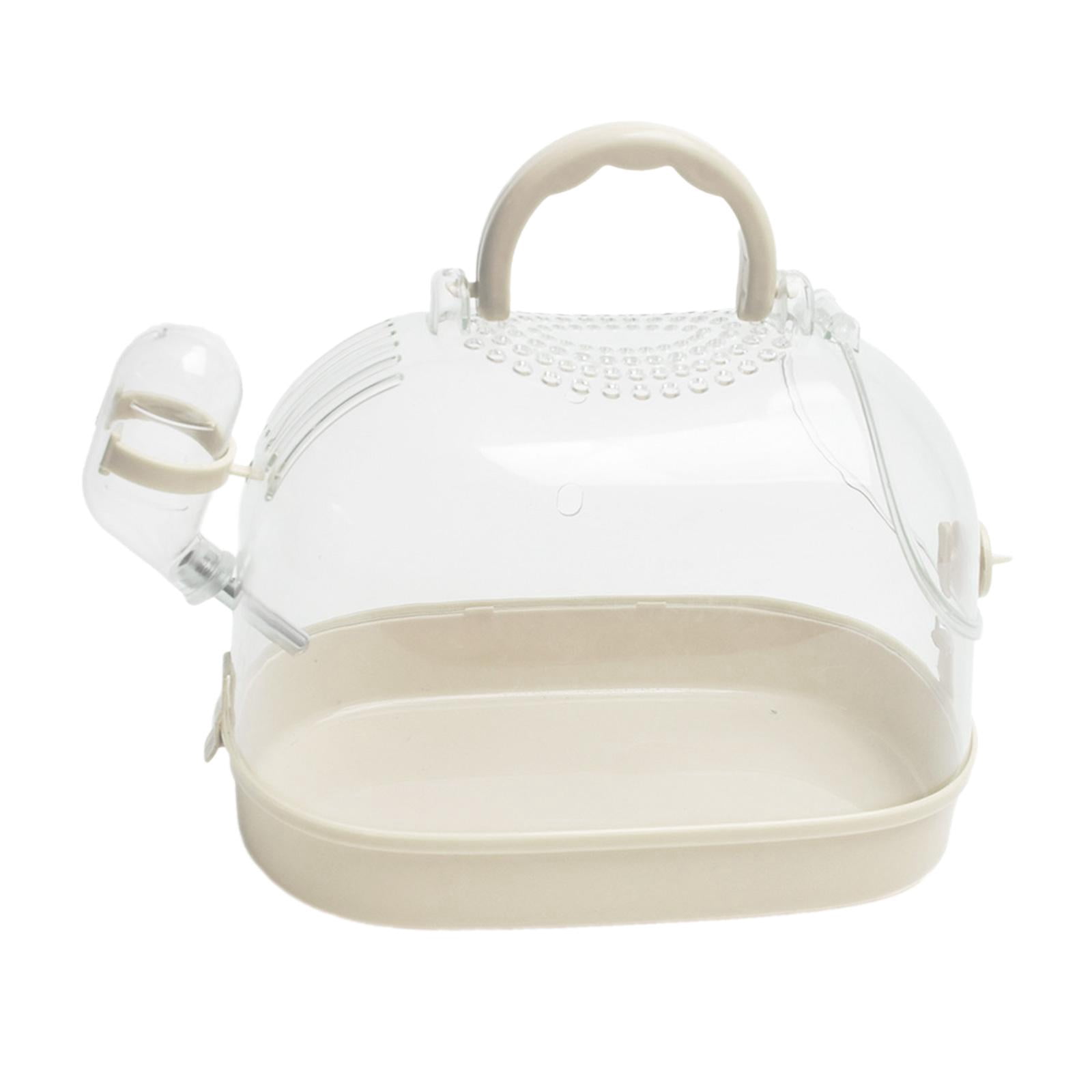 TOOYFUL Hamster Carrier Cage Clear Guinea Pig Cage for Mice Chinchilla Small Animals white
