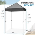 thumbnail image 4 of COOS BAY 5 Ft. W x 5 Ft. D Steel Outdoor Portable Canopy Tent, 4 of 9