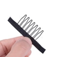 thumbnail image 4 of 24 Pieces Steel Cloth Wig Combs and Clips Set - 7-Teeth Hair Accessories Tools for Making Wigs and Hairpieces (Black), 4 of 6